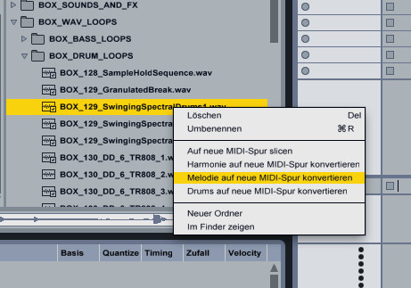 Ableton Live 9 Audio-to-MIDI