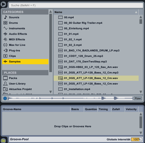 Ableton Live 9 Browser