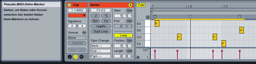 Ableton Live 9 MIDI-Editing