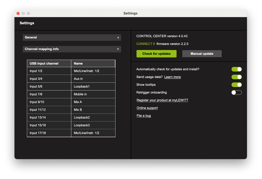 LEWITT - Control Center-Connect 6-Settings.png LEWITT - Control Center-Connect 6-Settings.png