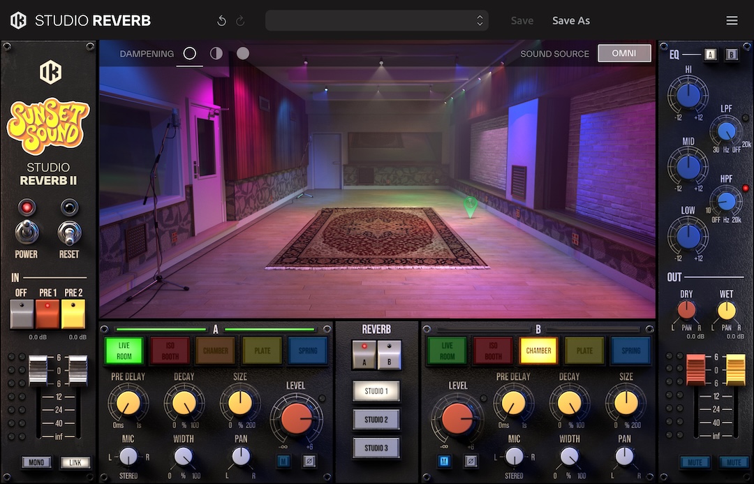 IK Multimedia - Sunset Sound Studio Reverb II