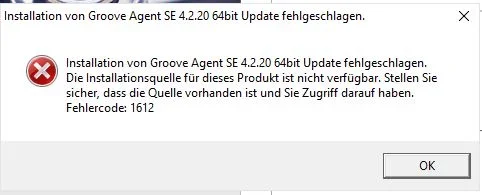 Fehlermeldung Groove Agent SE.webp