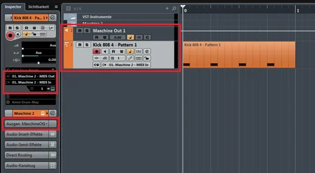 MIDI In-Out routen, Midispur dem Ausgang zuweisen.webp