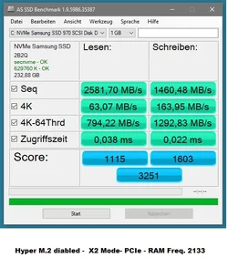 Hyper M.2 diabled -  X2 Mode- PCIe - RAM Freq. 2133.webp
