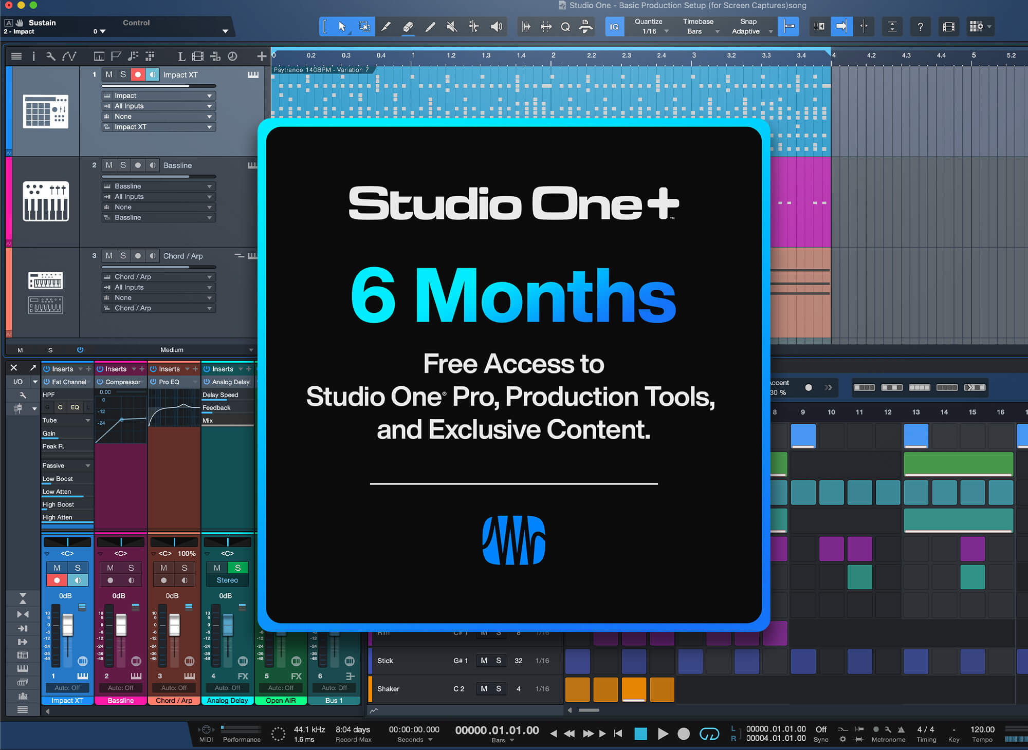 PROFESSIONAL RECORDING SOFTWARE INCLUDED