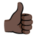 Daumen hoch: dunkler Hautton :thumbsup_tone5: 👍🏿