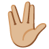 Vulkanischer Gruß: mittelheller Hautton :vulcan_tone2: 🖖🏼