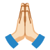 Betende Hände: heller Hautton :pray_tone1: 🙏🏻