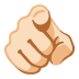 Auf Betrachter zeigender Zeigefinger: heller Hautton :index_pointing_at_the_viewer_tone1: 🫵🏻