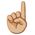 Finger zeigt nach oben: mittelheller Hautton :point_up_tone2: ☝🏼