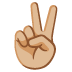 Siegeszeichen: mittelheller Hautton :v_tone2: ✌🏼